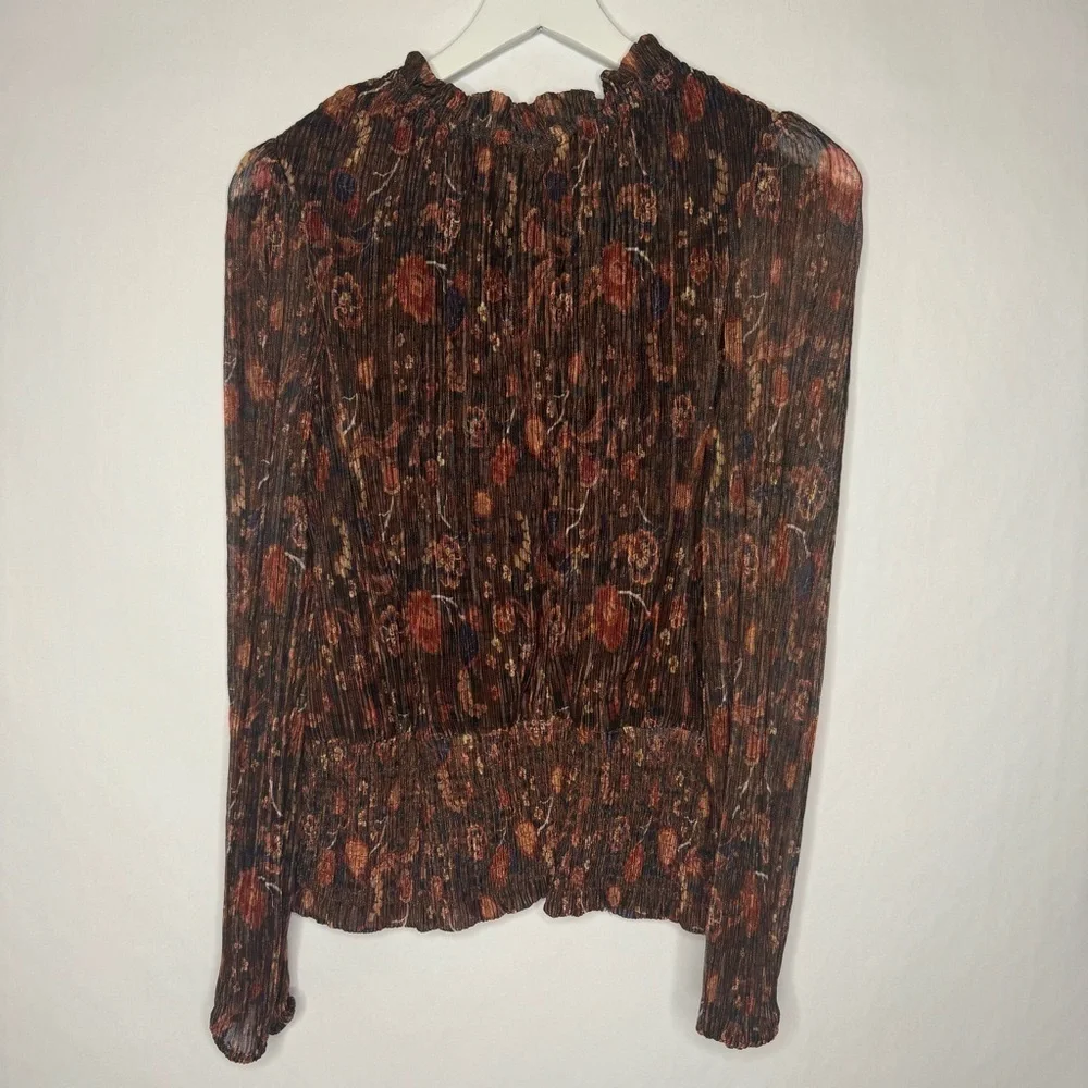 NWT Joie Long Sleeve Mock Neck Blouse - Picture 2 of 5